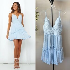 Hello Molly Baby Blue Dress US 6 Medium